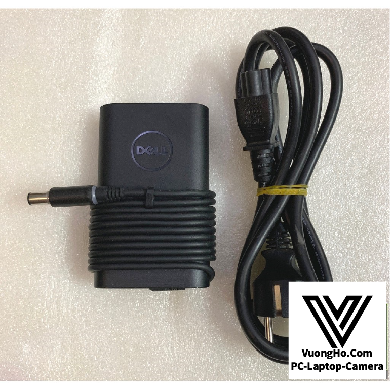 Sạc laptop Dell chính hãng 65W chân tròn to mẫu Oval mới nhất - tặng kèm dây nguồn