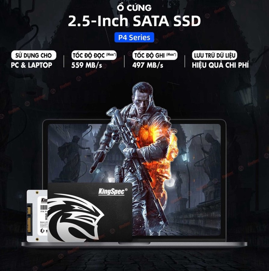 Ổ Cứng SSD KingSpec 120GB/SATA 2.5